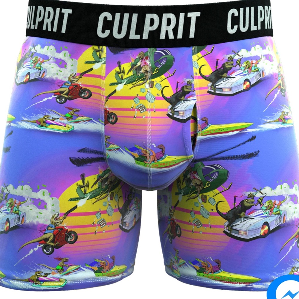 Culprit Boxer Briefs Raptor Vice Print Men’s Medium New Sealed BB-RPTVC-M